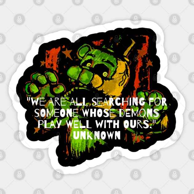 Five Nights At Freddy's Quotes Sticker by Faiz Gagak Slot